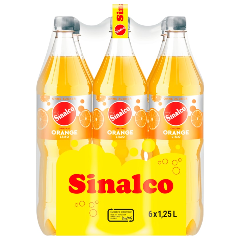 Sinalco Orange ohne Zucker 6x1,25l